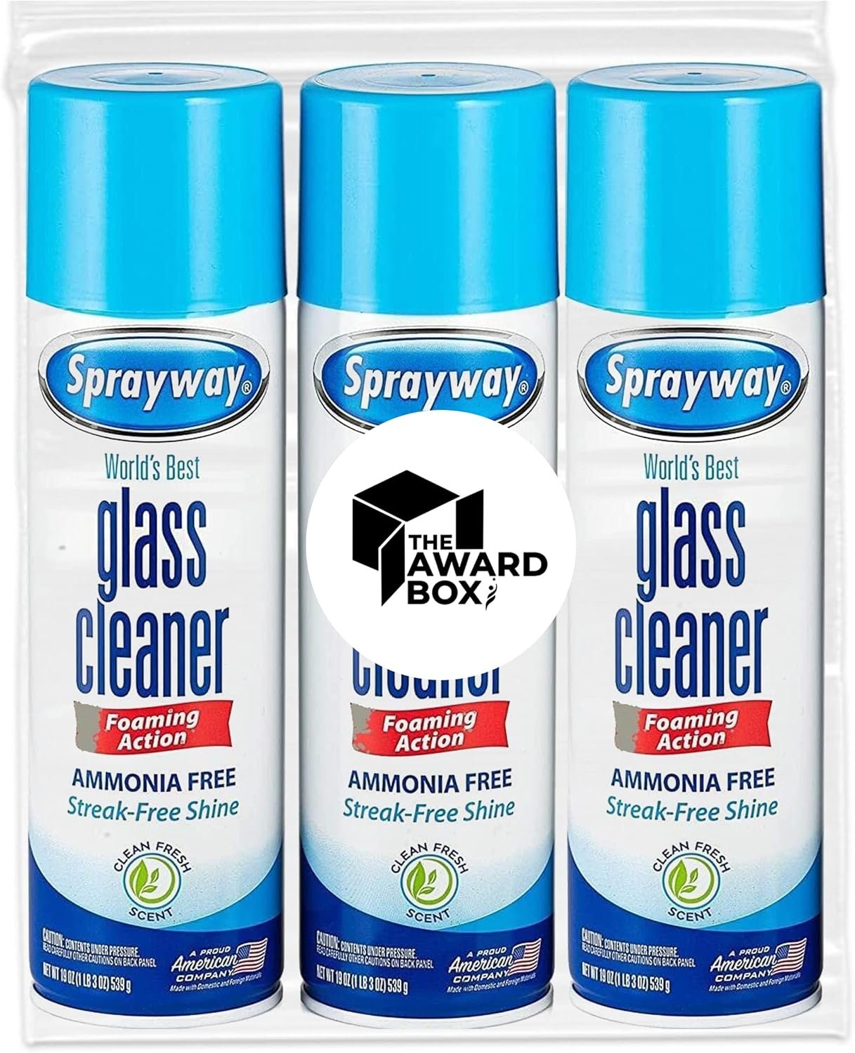 The Award Box Sprayway Glass Cleaner Foam Action Cleaner 19 oz. with Cleaning Cloth in Packaging (3 Pack) - Image 3