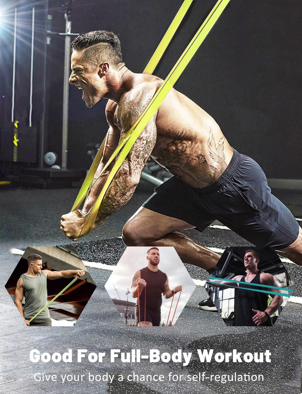 Resistance Bands, Pull Up Bands - Workout Bands, Eexercise Bands, Long Resistance Bands for Working Out, Fitness, Training, Physical Therapy for Men Women - Image 6