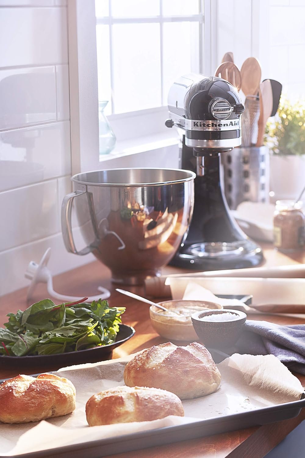 KitchenAid KSM150FEOB Value Bundle Artisan 5 Quart Stand Mixer, Onyx Black - Image 6