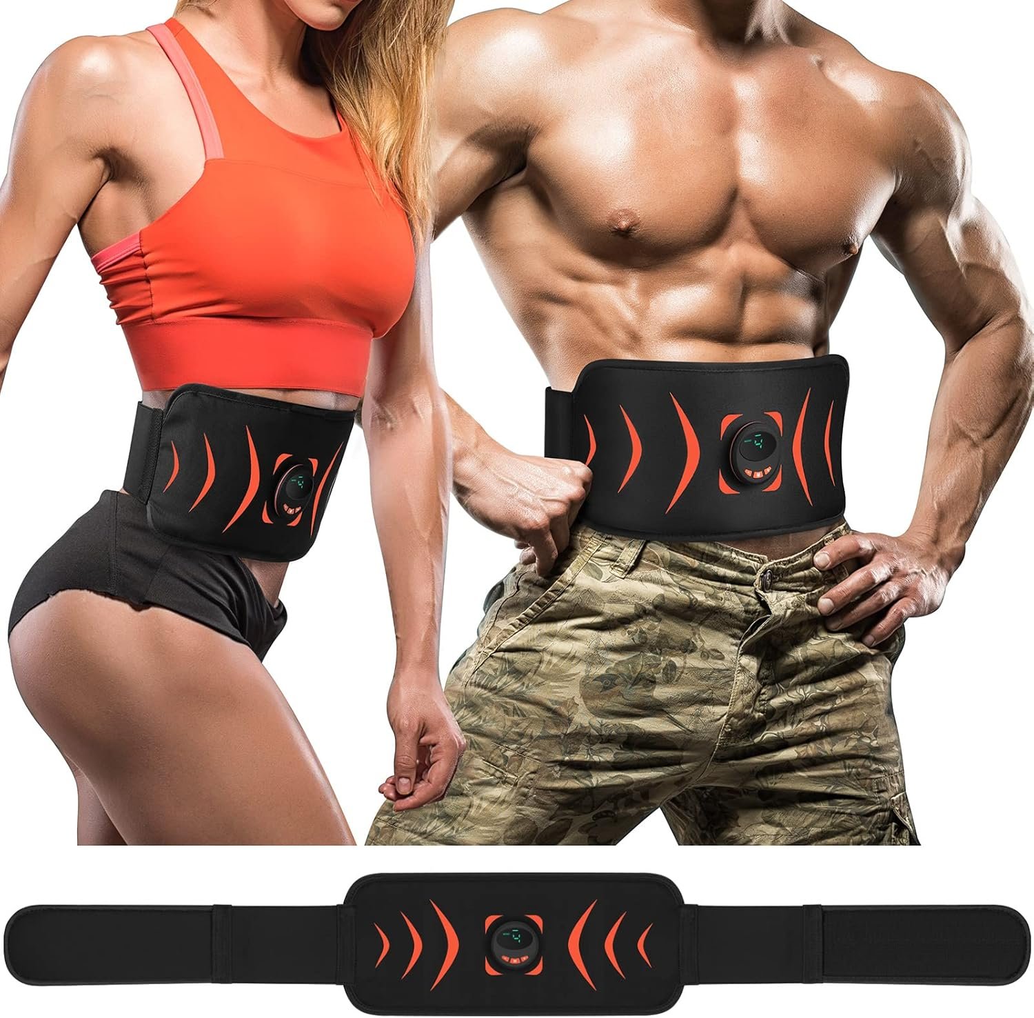 FOPIE ABS Stimulator, Abdominal Toning Belt Portable Muscle Toner Waist Trainer Fitness Trimmer Workout Equipment for Home - Image 2