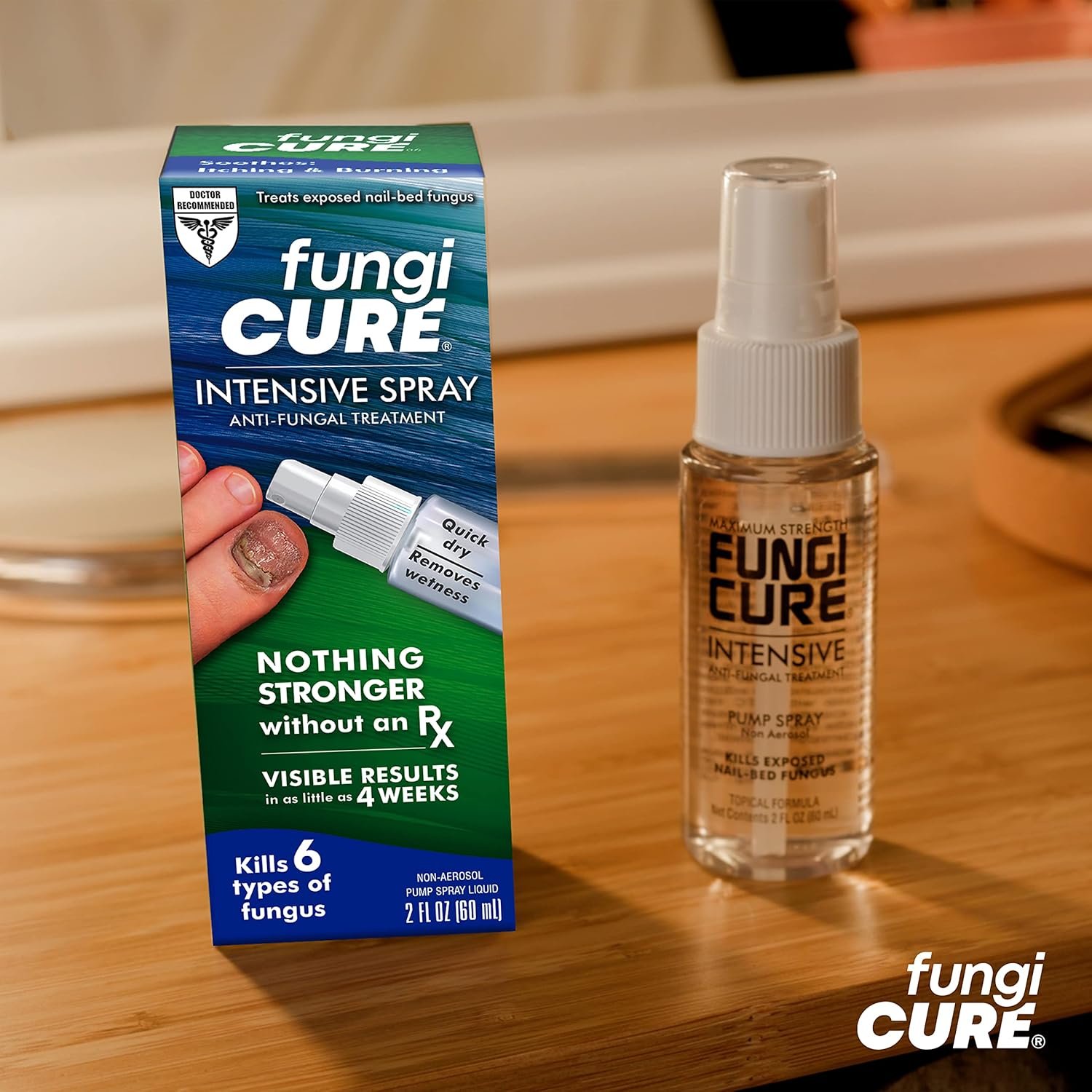 FUNGICURE Intensive Spray, Antifungal Treatment, Kills 6 Types of Fungus, Soothes Itching & Burning, 2 Fl Oz (Pack of 2) - Image 2