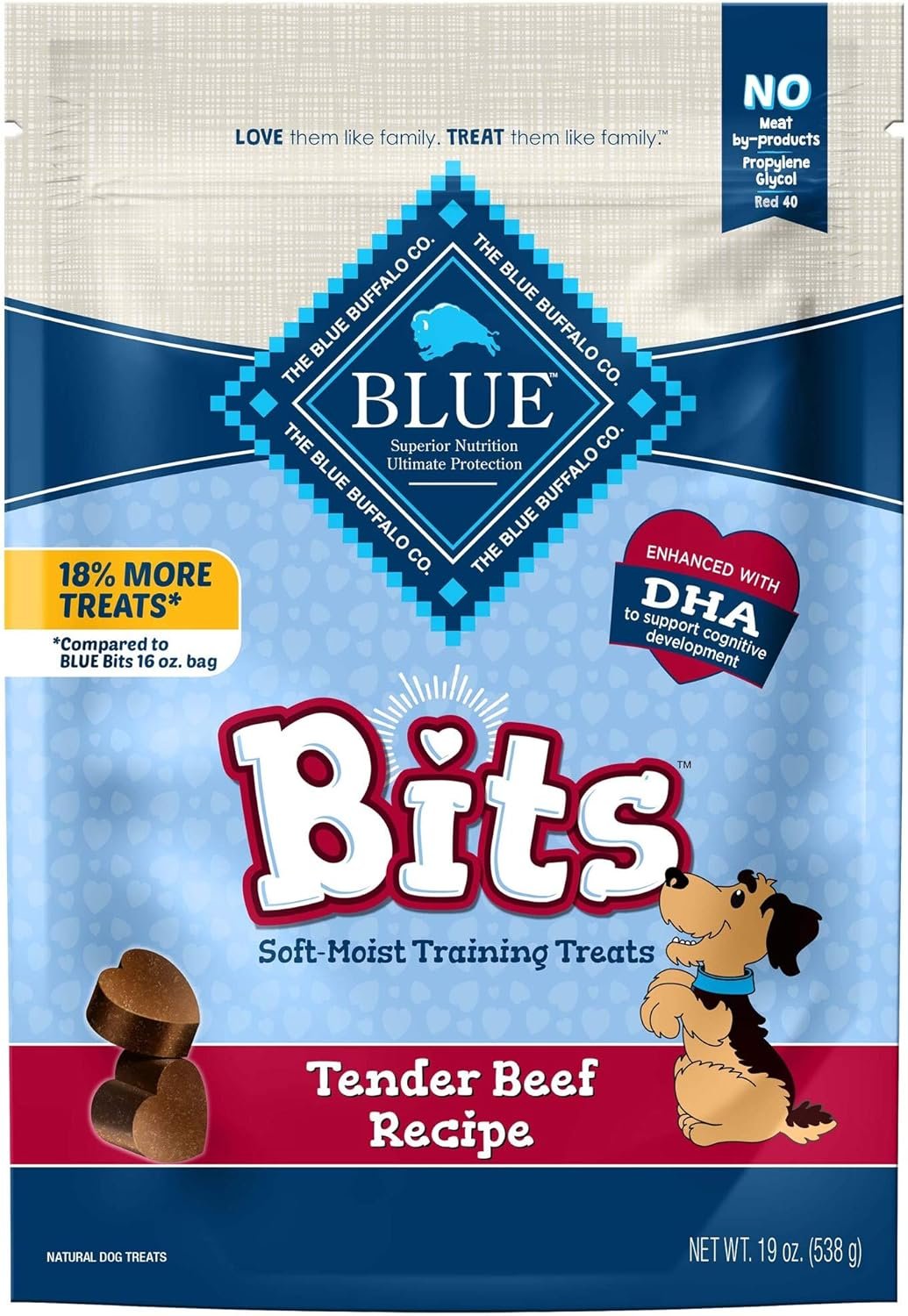 Blue Buffalo BLUE Bits Natural Soft-Moist Training Dog Treats, Beef Recipe 19-oz Bag - Image 2