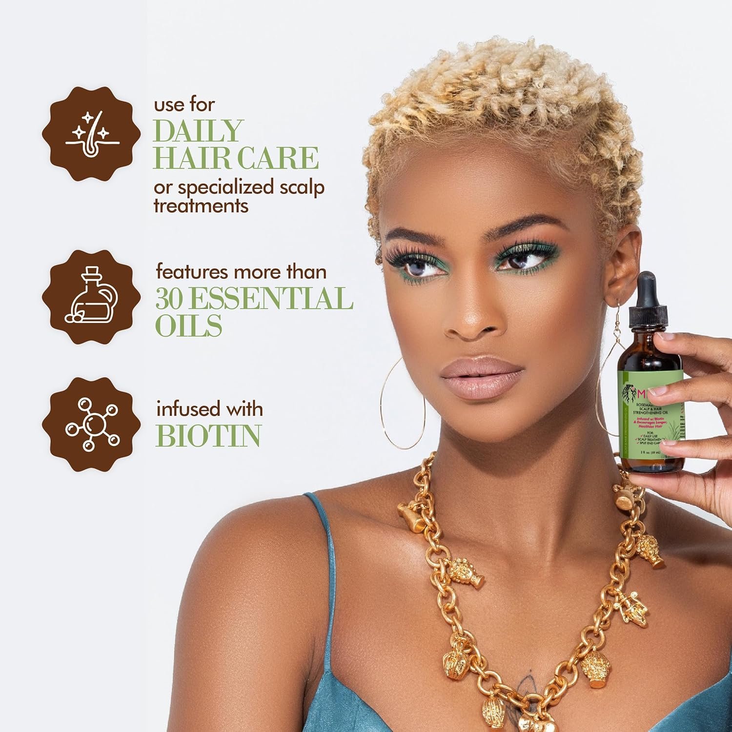 Mielle Organics Rosemary Mint Strengthening Hair Oil and Shampoo - Image 4