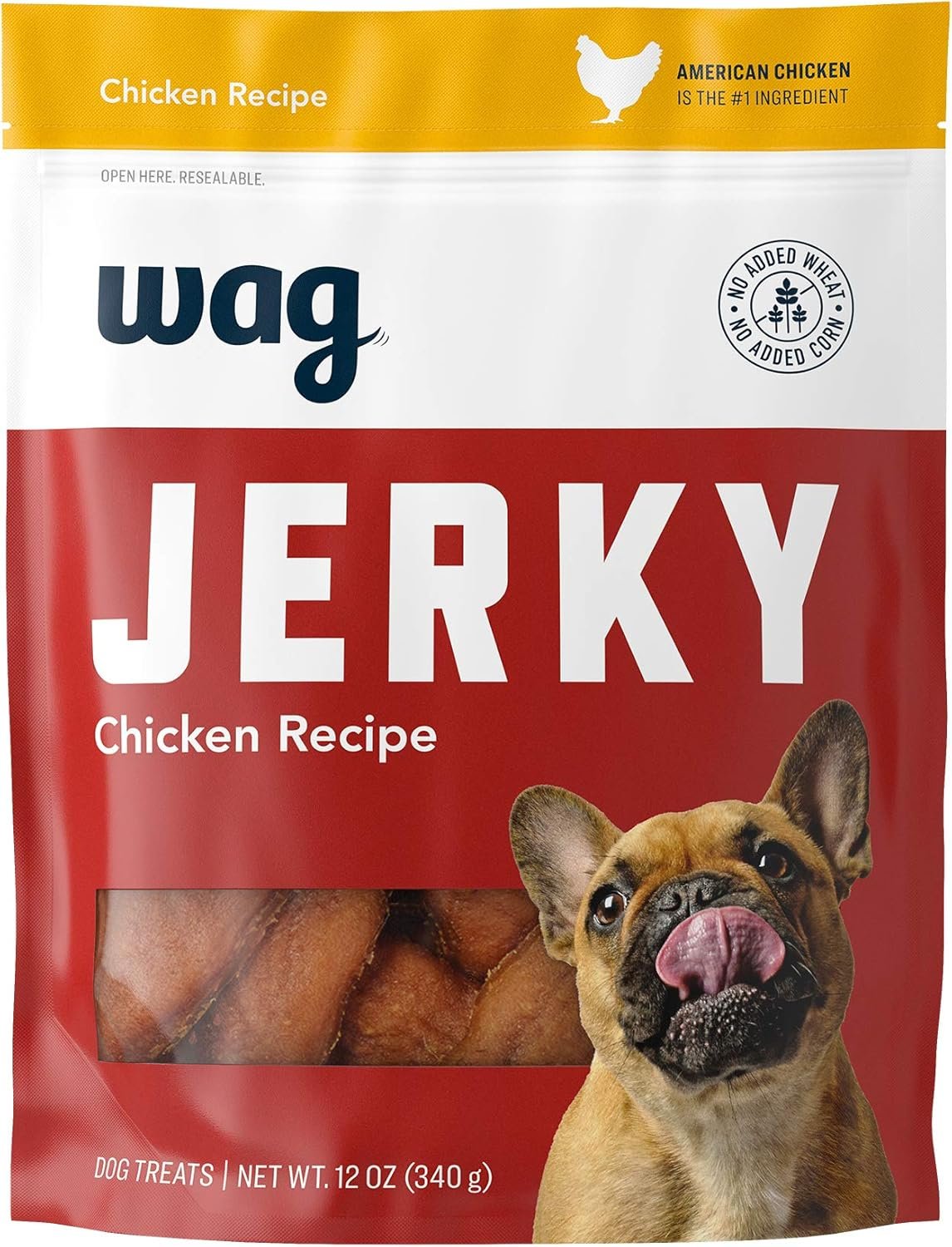 Amazon Brand - Wag Soft & Tender American Jerky Dog Treats – Chicken Recipe (12 oz) - Image 2