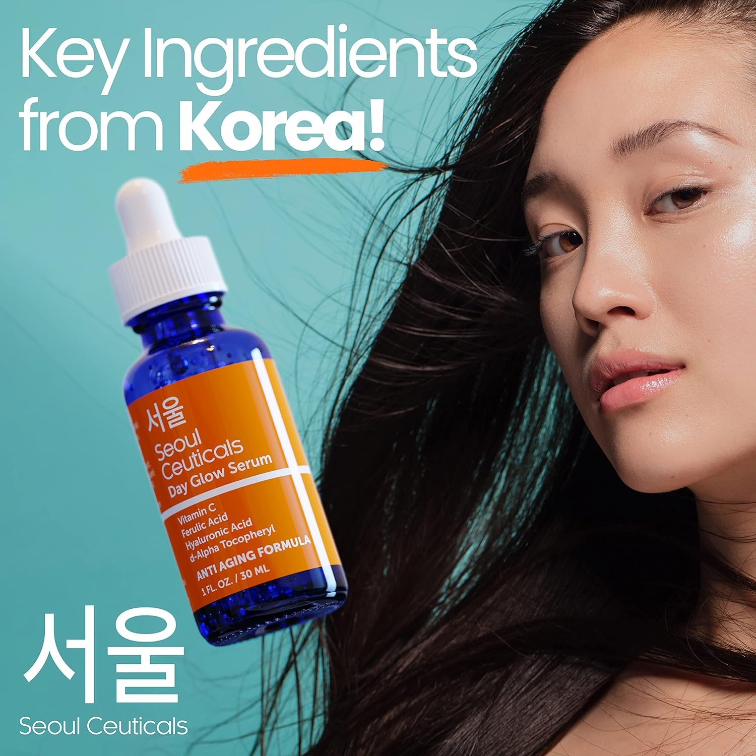 SeoulCeuticals Korean Skin Care Day & Night Serum Set - Potent Vitamin C Day Serum + Korean Snail Night Serum With Hyaluronic Acid + Centella + CE Ferulic for K Beauty Glow - Image 4