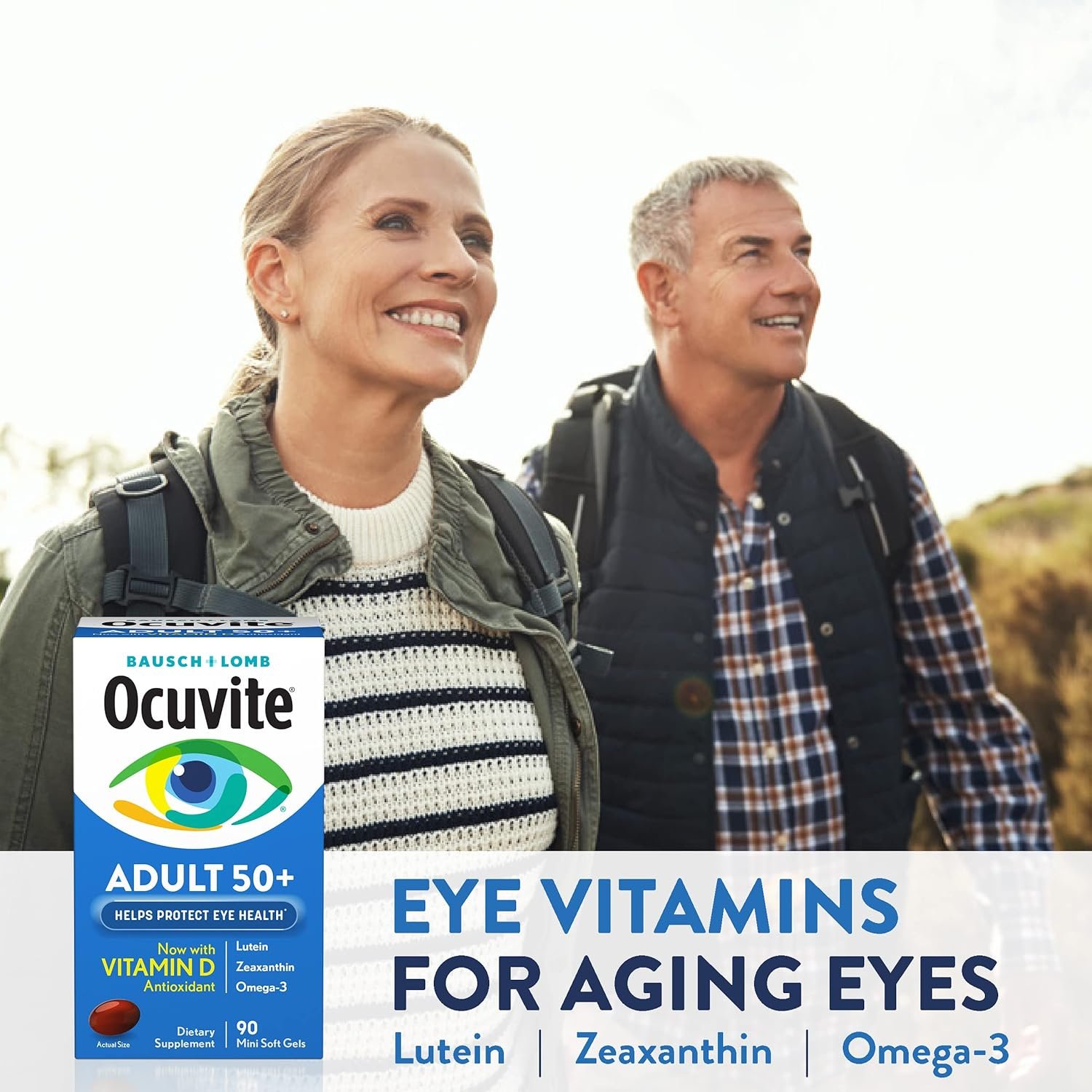 Ocuvite Eye Vitamin & Mineral Supplement, Contains Zinc, Vitamins C, E, Omega 3, Lutein, & Zeaxanthin, 90 Softgels (Packaging May Vary) - Image 6