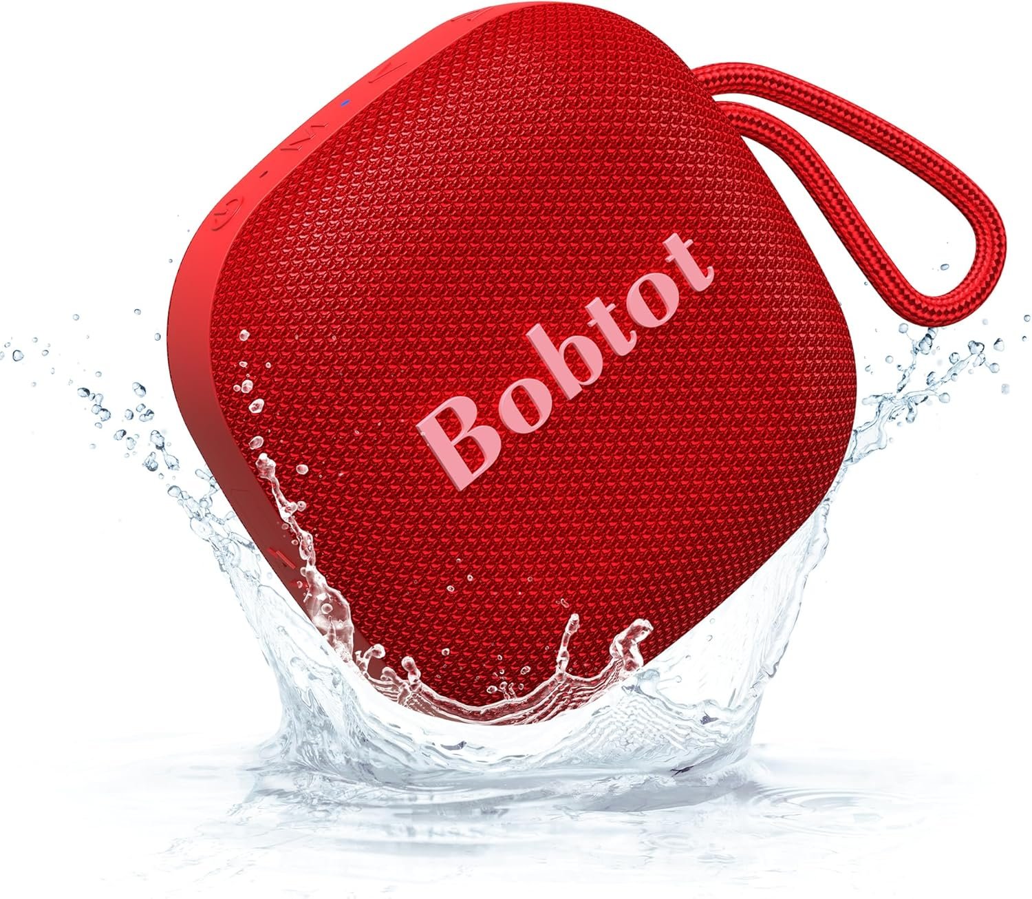Bobtot Bluetooth Speaker Portable Wireless Speakers - 16 Hours Playtime Waterproof Speaker, Loud Stereo Sound, Mini Speaker with TWS, Built-in Mic, Strap to Carry for Home Travel Sport, Red - Image 2