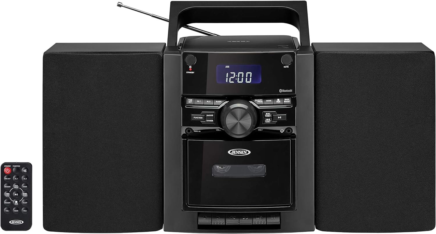 JENSEN® Portable Stereo Bluetooth CD Music System with Cassette and Digital AM/FM Radio - Image 3