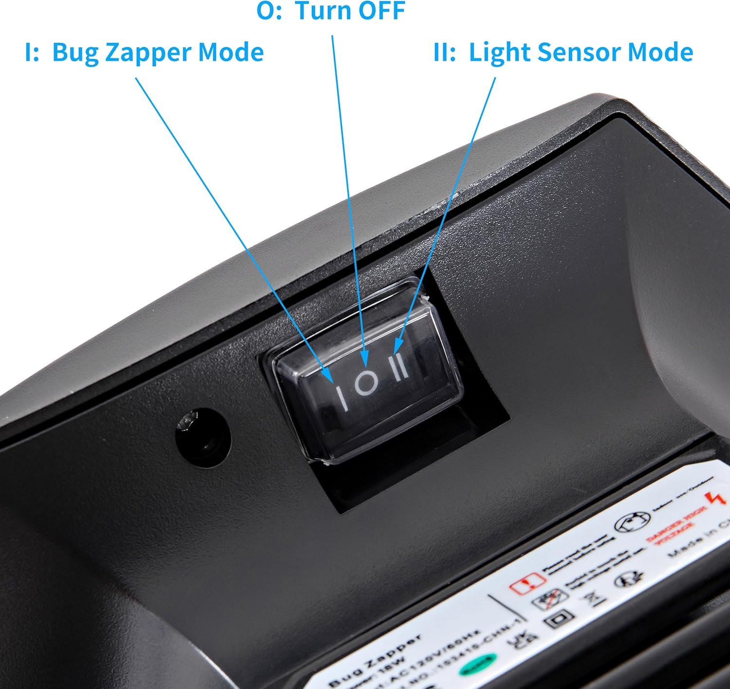 Bug Zapper Outdoor Indoor, 18W Electric Fly Trap with Dusk to Dawn Light Sensor, Mosquito Repellent, Fly Zapper, Waterproof Mosquito Killer for Home Patio Office Courtyard - Image 4