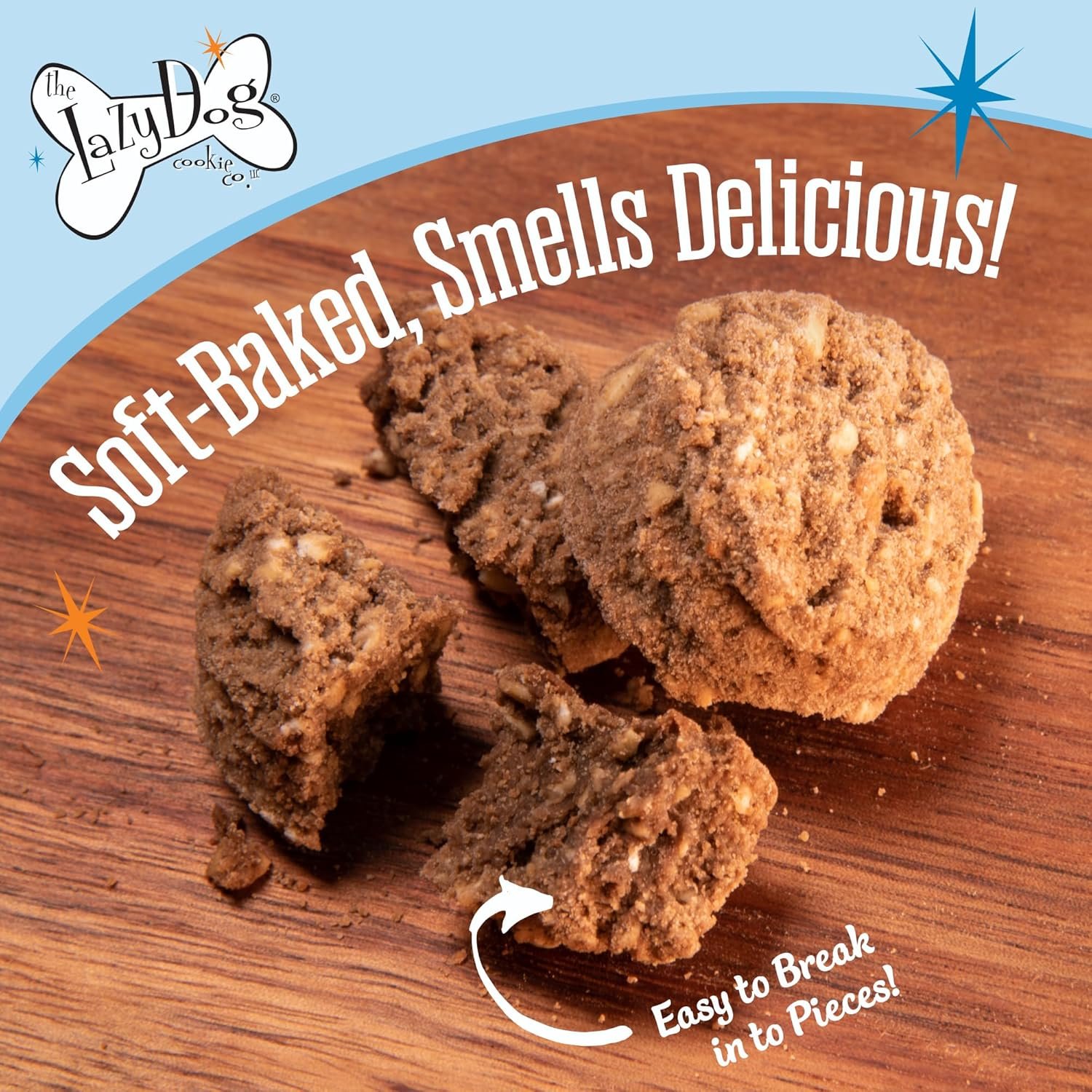 The Lazy Dog Cookie Co. Soft Dog Treats, Mutt Mallows Sweetie Smores, for Small, Medium and Large Dogs, Wheat-Free, Baked in The USA, 5 oz. (Pack of 3) Smores - Image 4