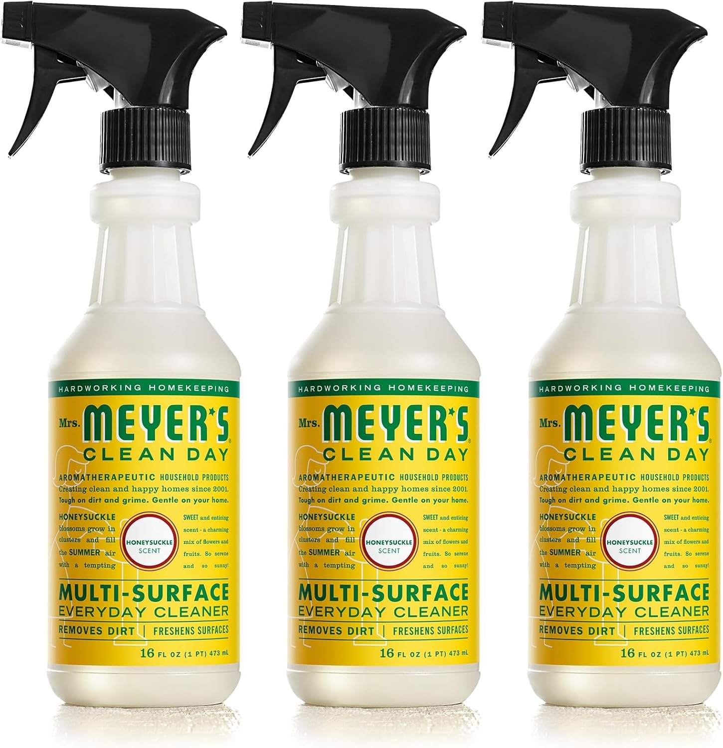 MRS. MEYER'S CLEAN DAY All-Purpose Cleaner Spray, Honeysuckle (16 Fl Oz (Pack of 3)) - Image 2