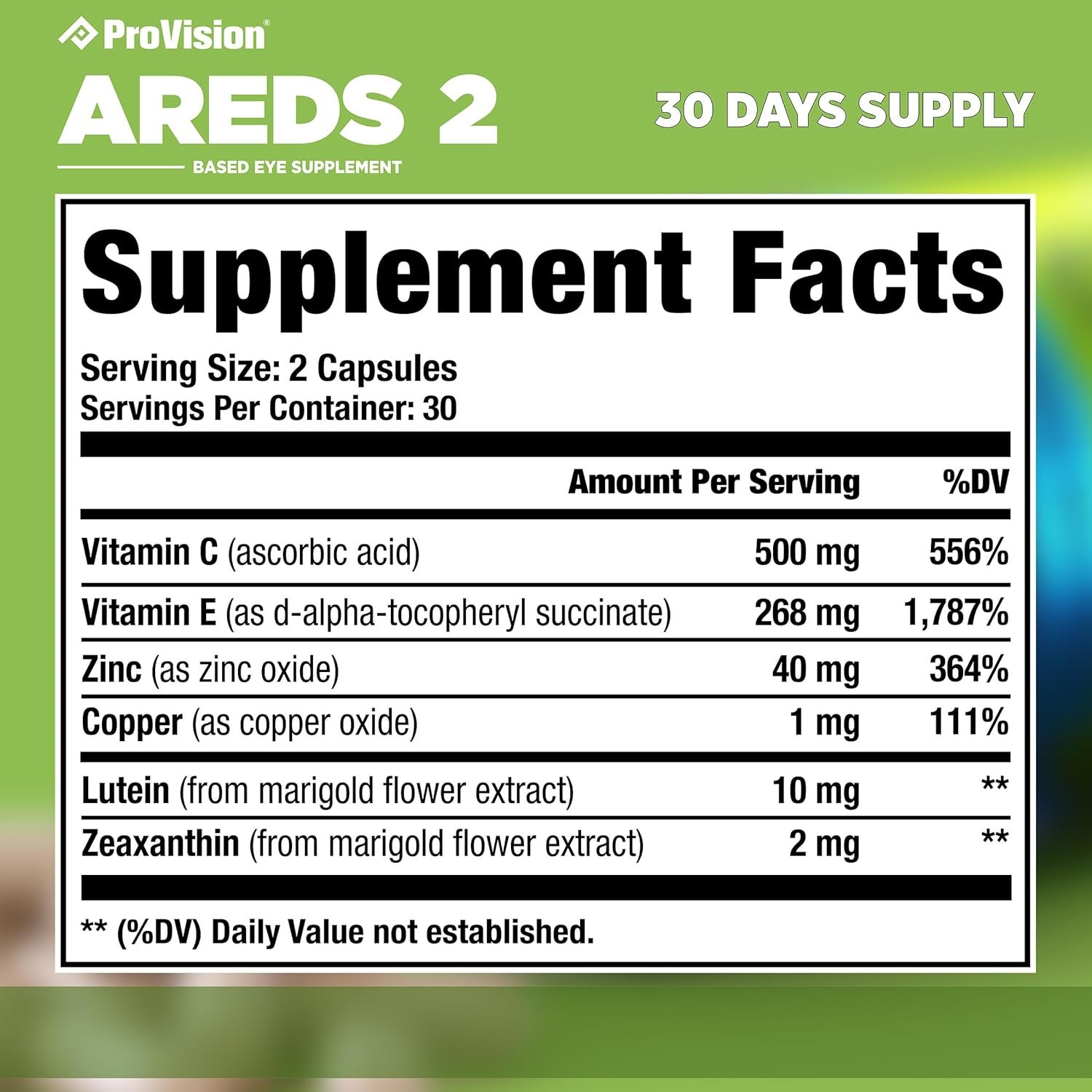 Provision AREDS 2 Eye Vitamins - Enhance Vision Supplements - Lutein Zeaxanthin Vision Complex - 60 Eye Supplement Capsules - Image 7