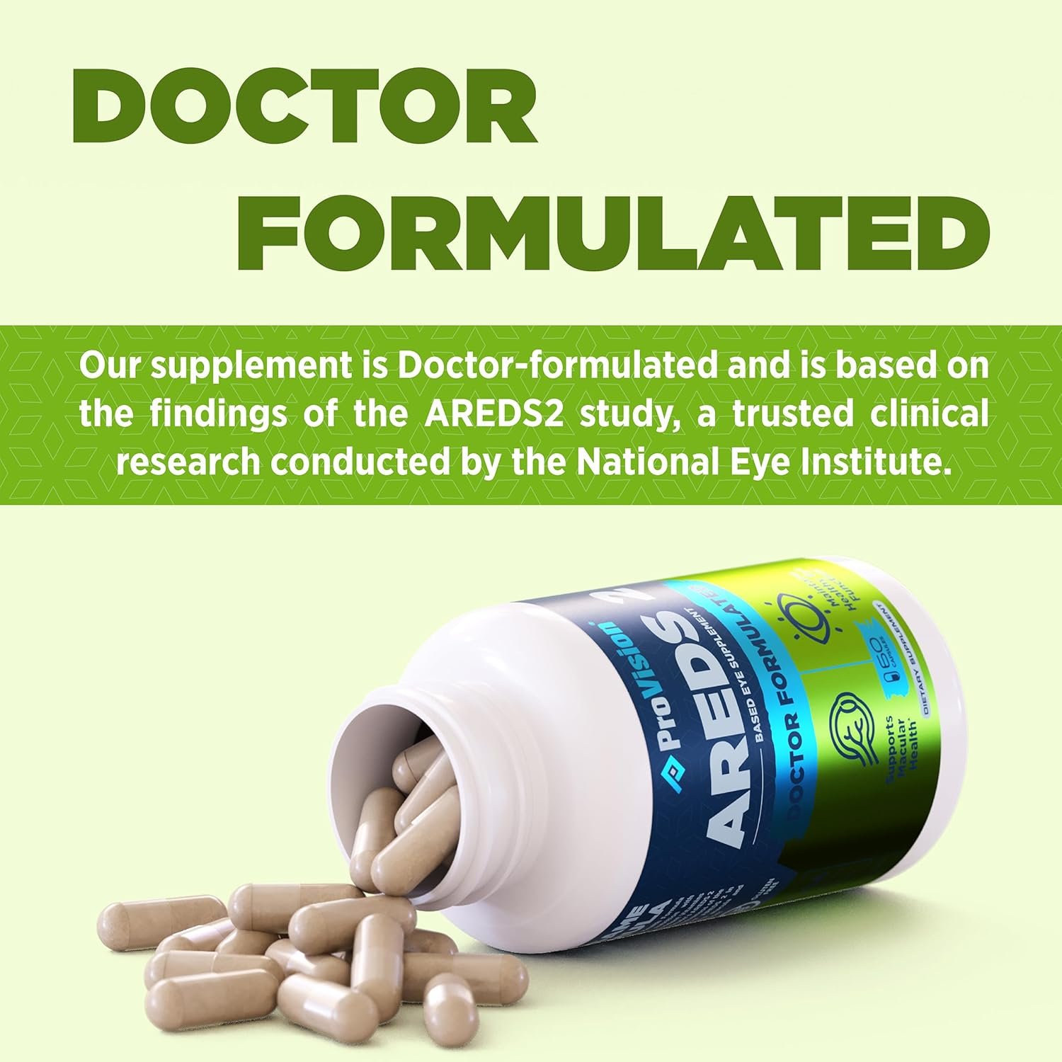 Provision AREDS 2 Eye Vitamins - Enhance Vision Supplements - Lutein Zeaxanthin Vision Complex - 60 Eye Supplement Capsules - Image 4