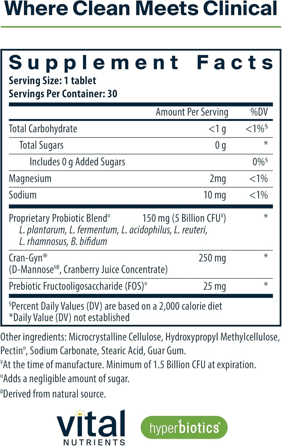 Hyperbiotics Vital Nutrients Pro-Women Probiotic | Vaginal Probiotic | Oral Probiotic for Vaginal and Urinary Tract Health | Shelf Stable | Vegan | Non-GMO | Gluten, Dairy, Soy Free | 30 Tablets - Image 3