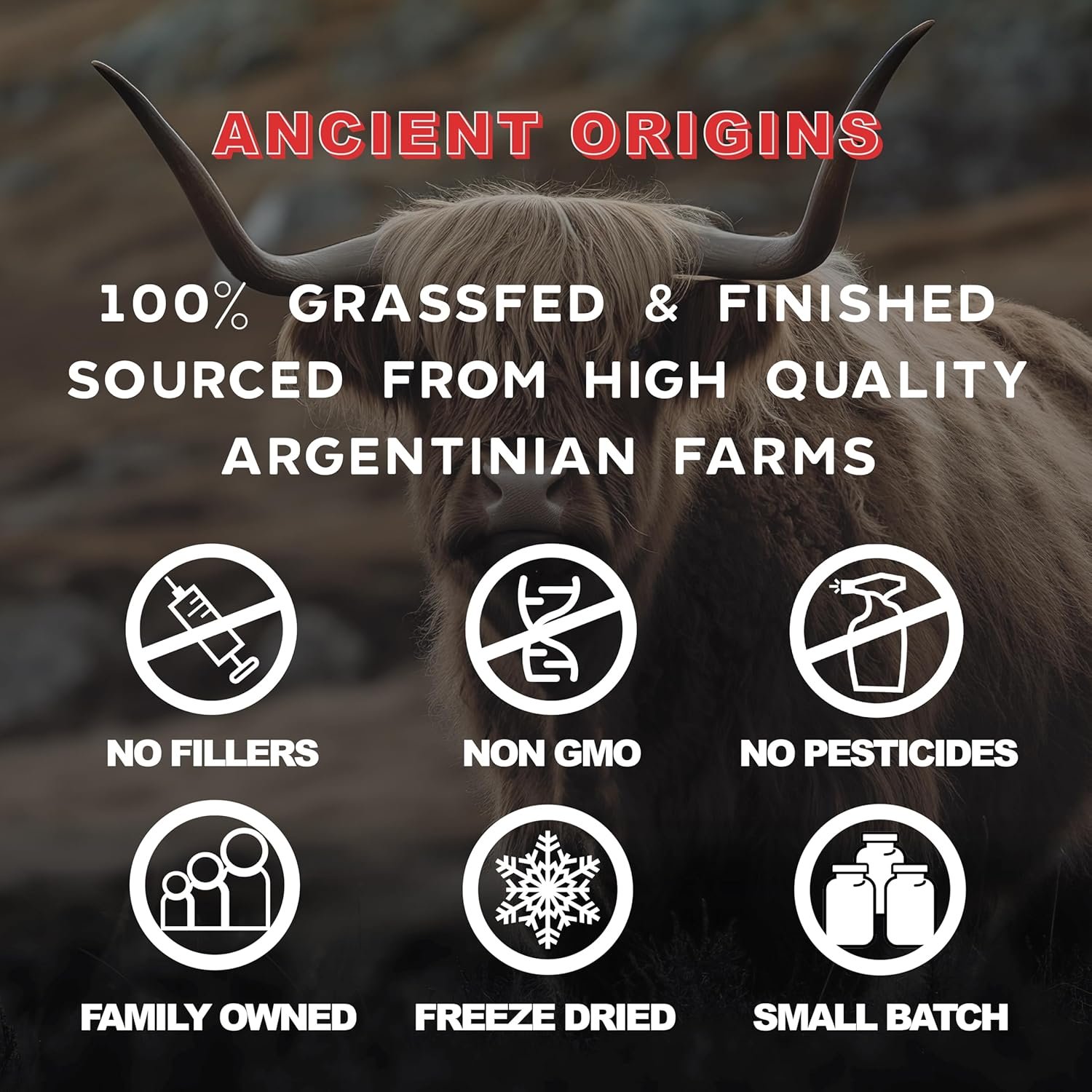 Ancient Origins Grass Fed Beef Organs Supplement 4500mg - Desiccated Liver, Bone Marrow, Heart, Spleen, Pancreas & Kidney, Non-GMO, Gluten Free, Undefatted (180 Capsules, 750mg Each) - Image 4