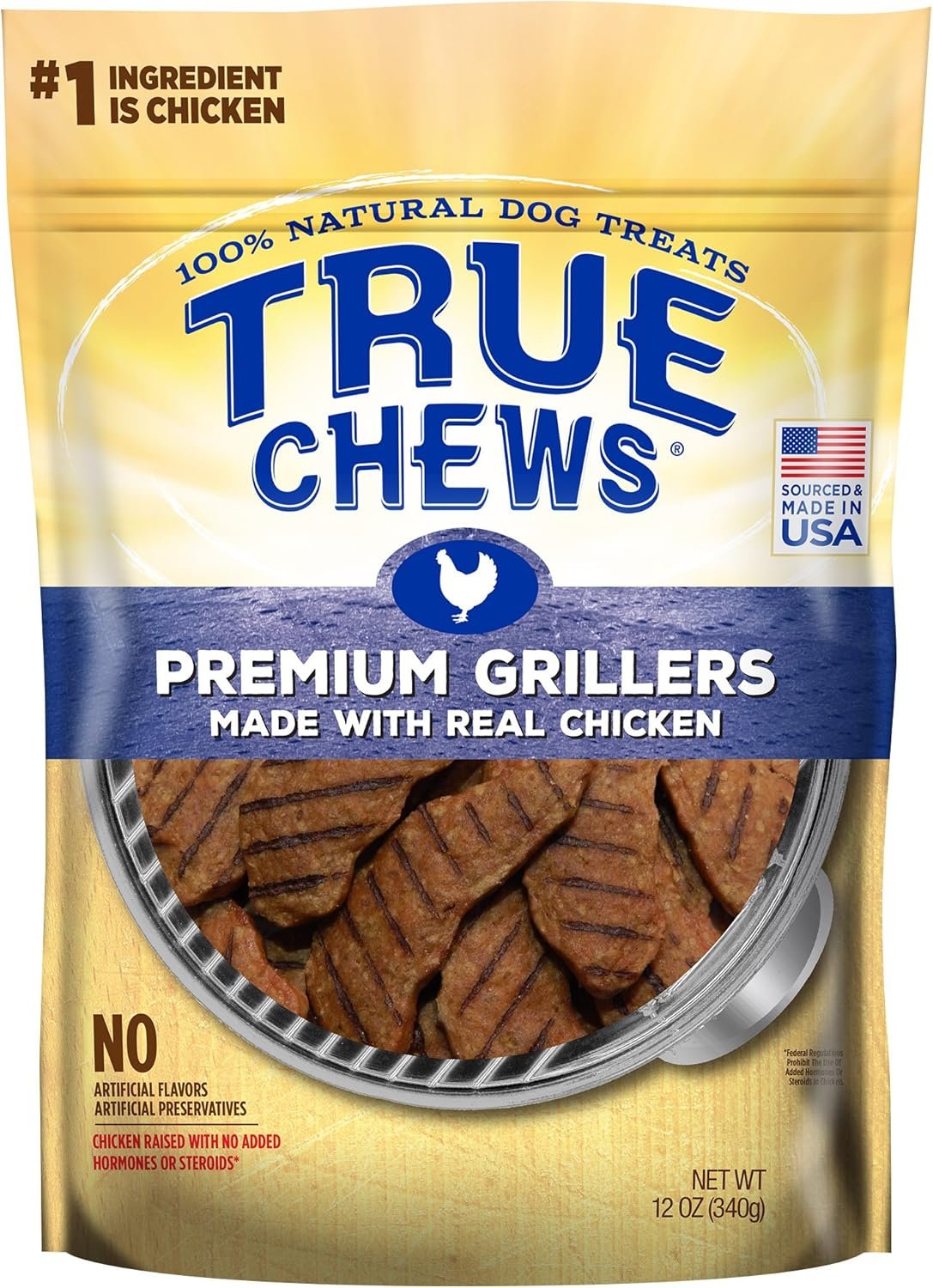 Blue Buffalo True Chews Grillers Natural Dog Treats, Chicken 12 oz bag - Image 2