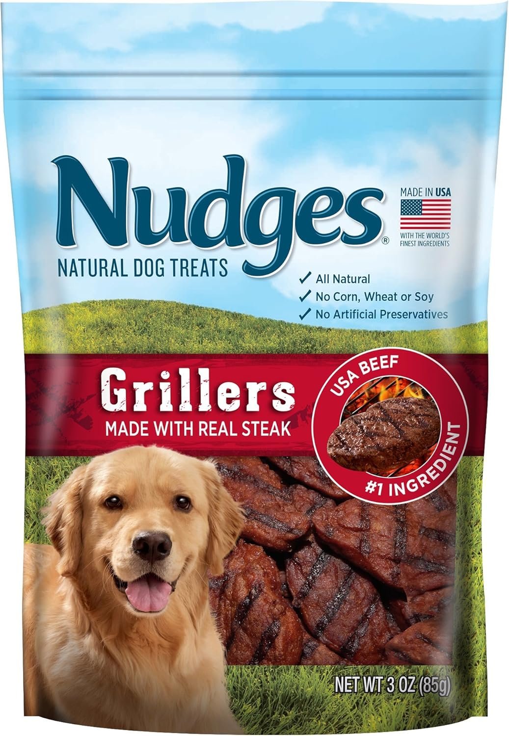 Nudges Steak Grillers Dog Treats, 3 oz - Image 2