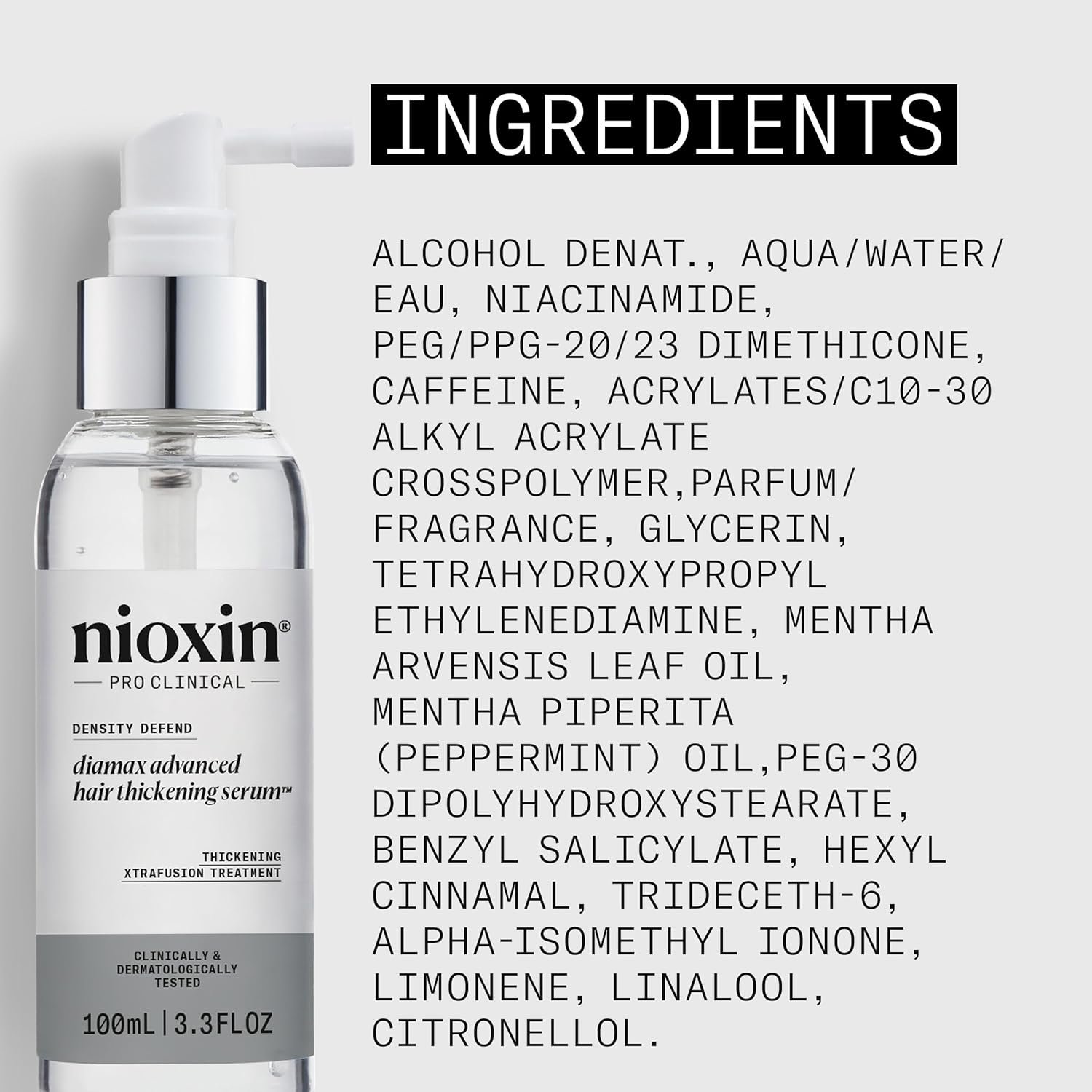 Nioxin Diamax Hair Thickening Treatment, Instant Hair Fullness with Caffeine, Niacinamide & Panthenol - Image 9