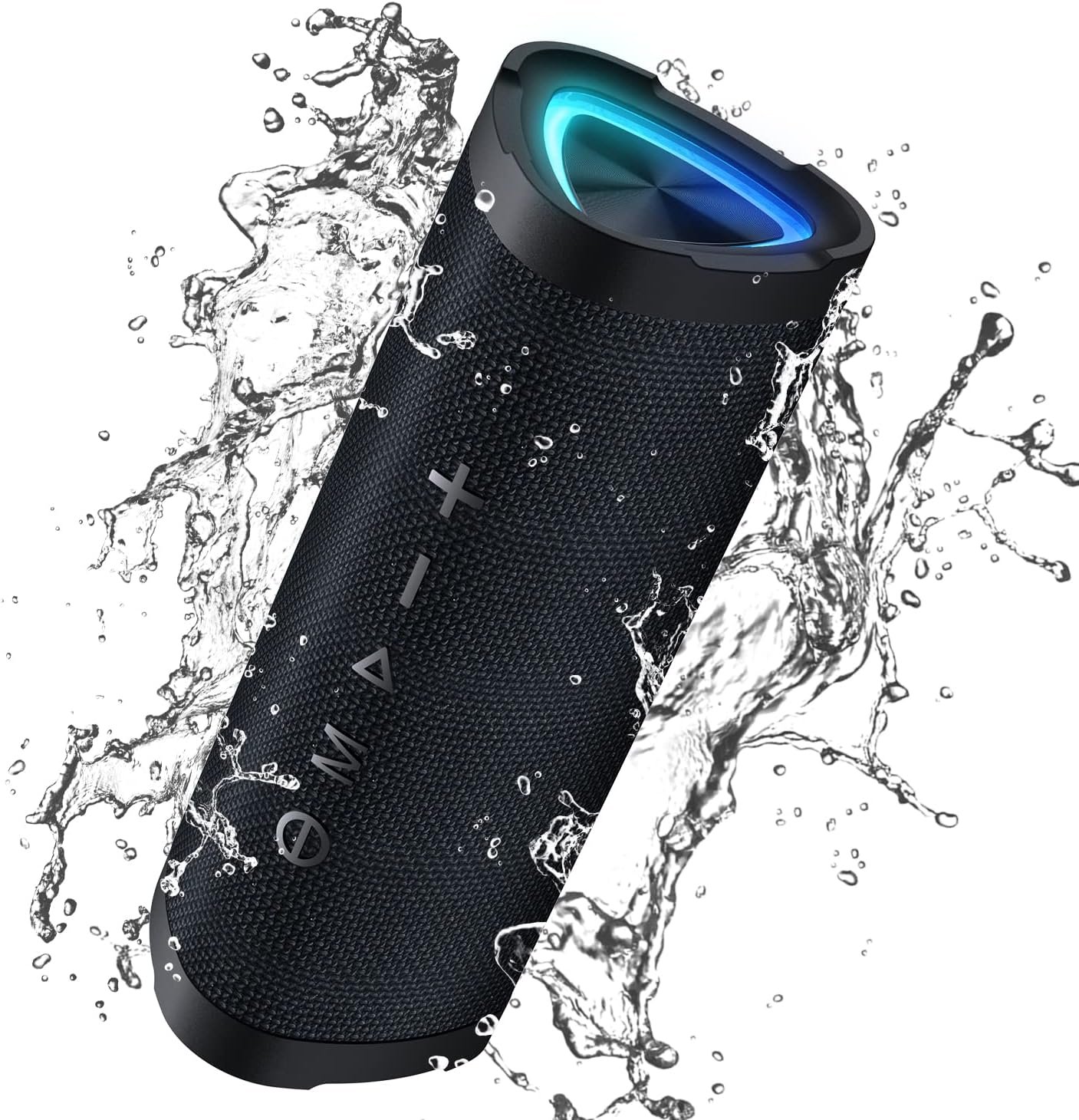 Vanzon Bluetooth Speakers,V40 IPX7 Waterproof Portable Wireless Speaker with 24W Loud Stereo Sound&Up to 24H Playtime,TWS,RGB Multi-Colors Rhythm Lights for Outdoor, Home, Party, Beach, Travel-Black - Image 2