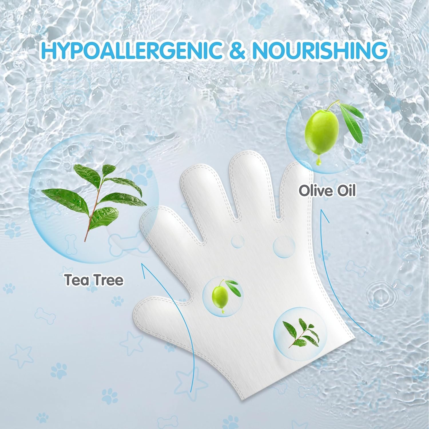 COCOYO Disposable Grooming Glove Wipes for Dogs & Cats I Fur Deodorizing I Fresh Moutain Pine Scent I Rinse Free & Bathing Gloves Wipes (30 Individually-Packed Glove Wet Wipes) (30 Individual Pack) - Image 5