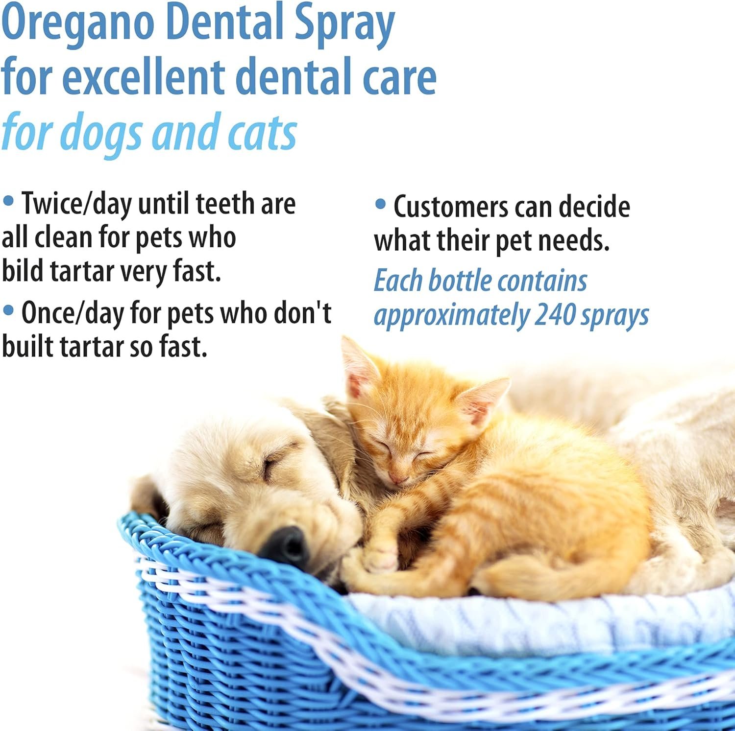 Teliapets Oregano Dental Care Spray for Pet's Teeth & Gums - Natural Dog's & Cat's Teeth Cleanser - Bad Breath, Plaque, Periodontitis & Gingivitis Fighter -Quick & Simple Oral Relief - 30ml / 1oz - Image 5
