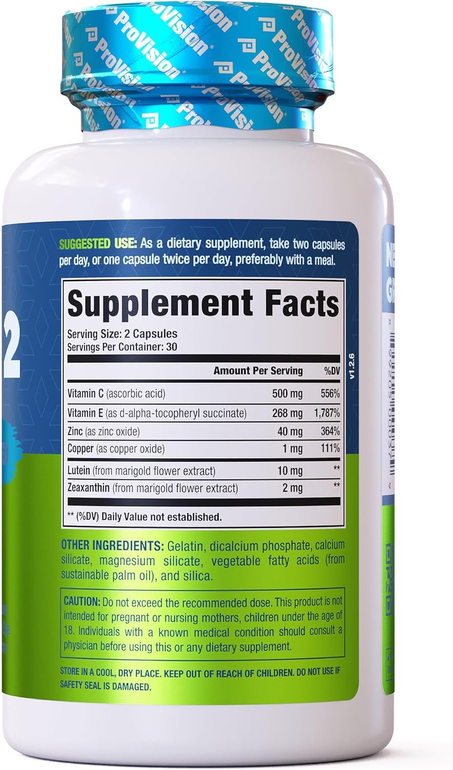 Provision AREDS 2 Eye Vitamins - Enhance Vision Supplements - Lutein Zeaxanthin Vision Complex - 60 Eye Supplement Capsules - Image 10