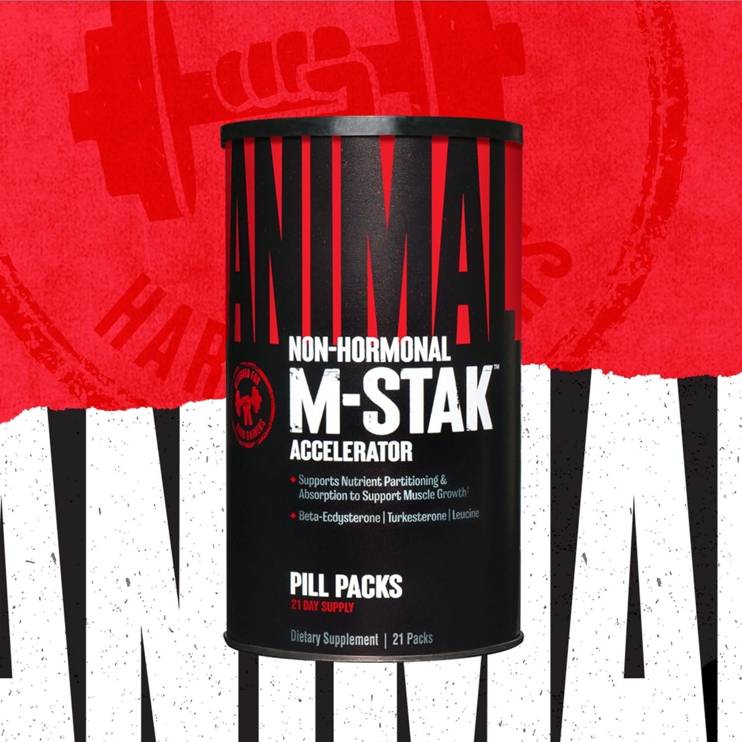 Animal M-Stak - Muscle Builder and Anabolic Mass Gainer Supplement for Bodybuilding - Lean Muscle Growth with Non-Hormonal Turkestrone, Amino Complex and Pre Workout Energy, 21 Packs - Image 3
