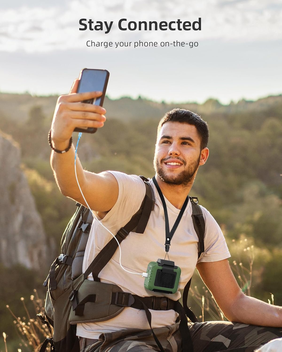 Portable Waist Fan with 23H Working Time, Strong Airflow, 3 Speed, Personal Cool Clip Fan Under Shirt, Hand Free Wearable Belt Fan for Outdoor Working Hiking Fishing Jobsite Farm - Image 7