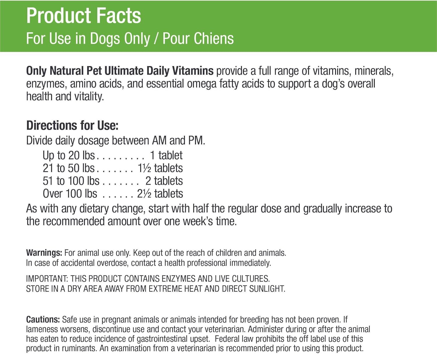 Only Natural Pet Ultimate Daily Vitamins - Complete Multivitamin Supplement for Dogs Balanced Health & Vitality - Senior Small & Large Canine Food Immune Digestive Support -180 Soft Chews Tablets - Image 4