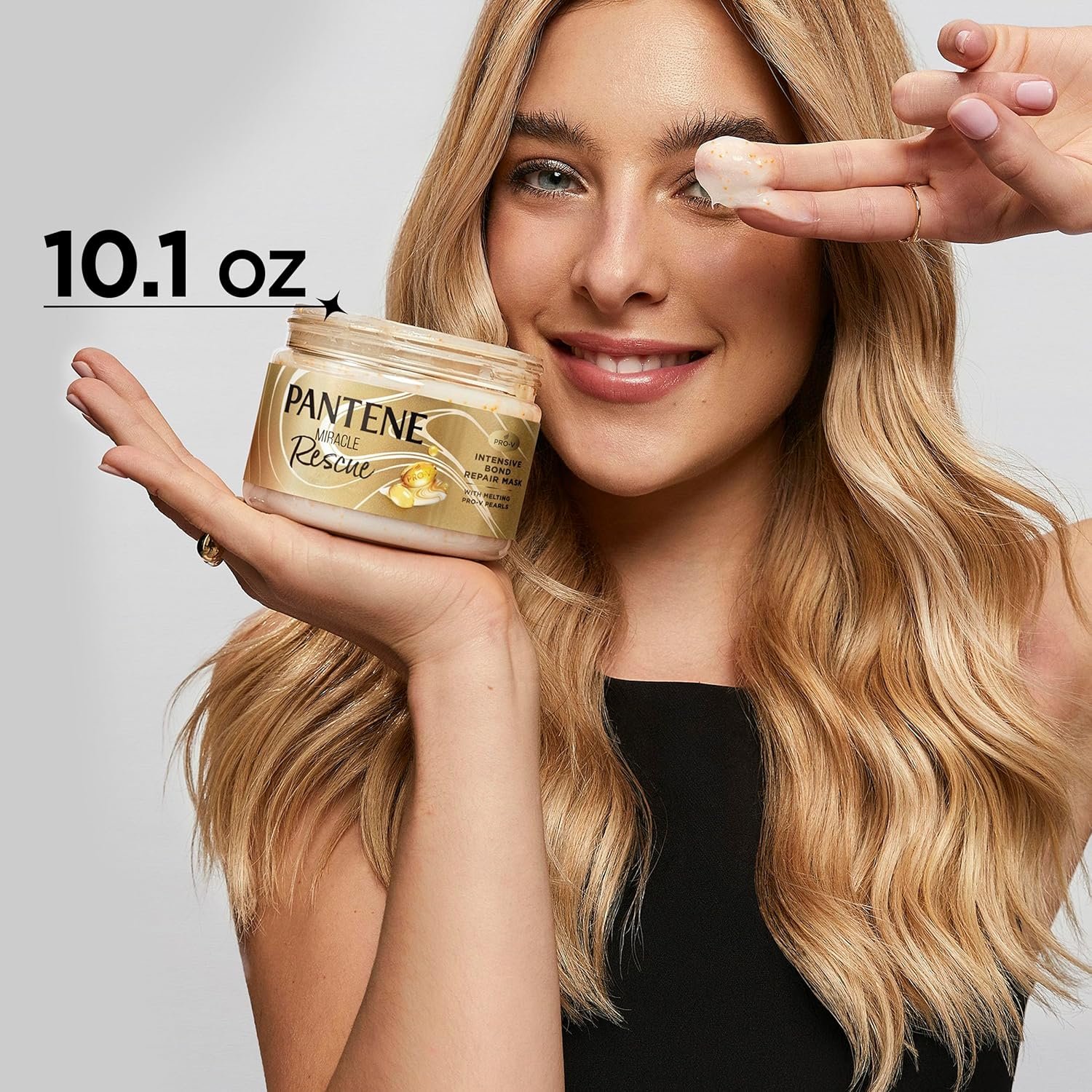Pantene Miracle Rescue Hair Mask, Intensive Bond Repair with Melting Pro-V Pearls, Melts Away Damage, Builds Bonds, Strengthens Against Damage, Deep Conditioning for Dry Damaged Hair, 10.1 fl oz - Image 9