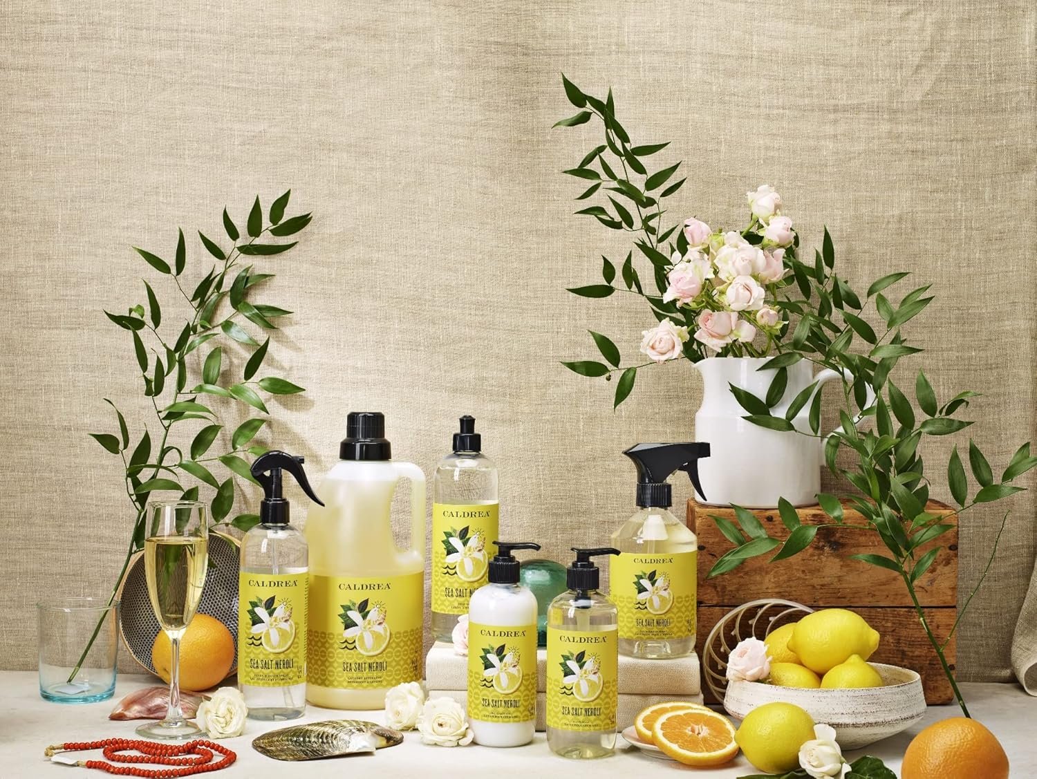 Caldrea Multi-surface Countertop Spray Cleaner, Made with Vegetable Protein Extract, Sea Salt Neroli Scent, 16 oz - Image 8