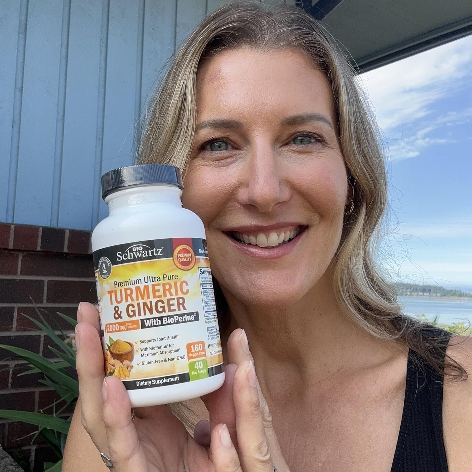 Turmeric Curcumin and Ginger 2000mg with BioPerine for Maximum Absorption, 95% Standardized Curcuminoids Natural Turmeric Supplement for Joint & Immune Support - Gluten-Free, No-GMO, 160 Capsules - Image 7