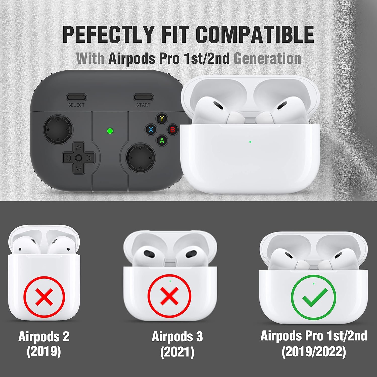 Valkit Compatible Airpods Pro 2nd/1st Generation Case with Cleaner Kit, Game Player Design Airpod Pro 2 Case 2022/2023 Soft Silicone iPods pro 2 Protective Case for Airpods Pro Gen 2/1 Charging Case - Image 3