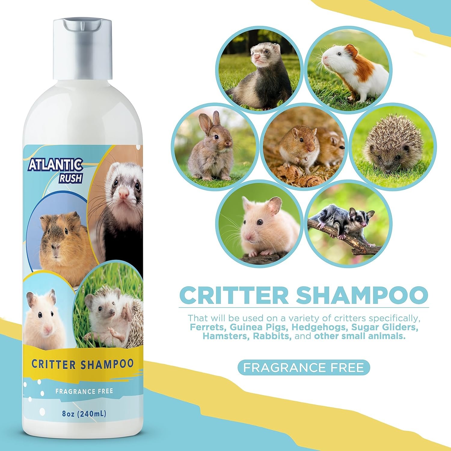 Critter Shampoo for Small Pets - 8oz Small Animal Fragrance Free Shampoo - Pet Shampoo for Small Critters Including Ferrets, Guinea Pigs, Rabbits, Hedgehogs, Hamsters & Sugar Gliders - Image 6