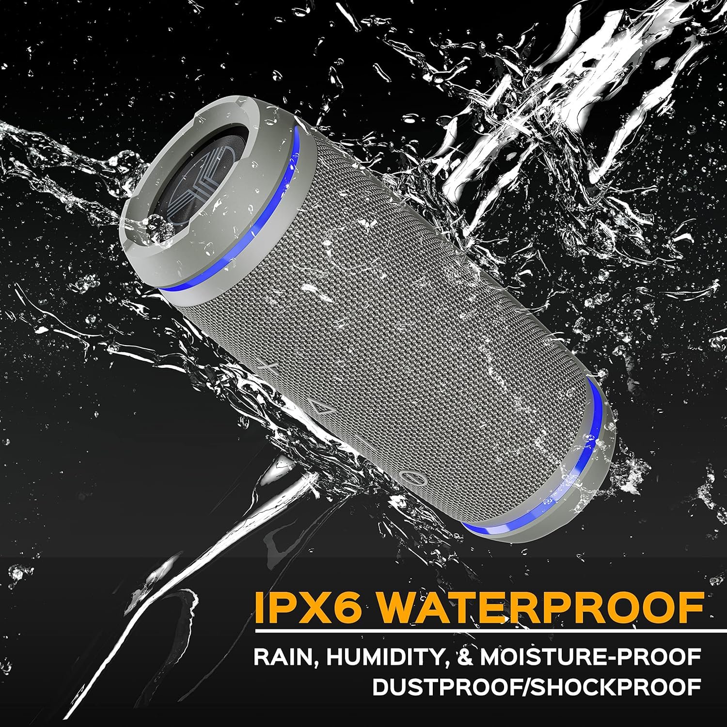 TREBLAB HD77 - Portable Bluetooth Speaker - Powerful 360° Sound, 30W Audio with Impactful Bass, 20H Battery, IPX6 Waterproof, Shockproof, TWS Stereo, Speaker Bluetooth Wireless for Outdoor, Beach Pool - Image 5