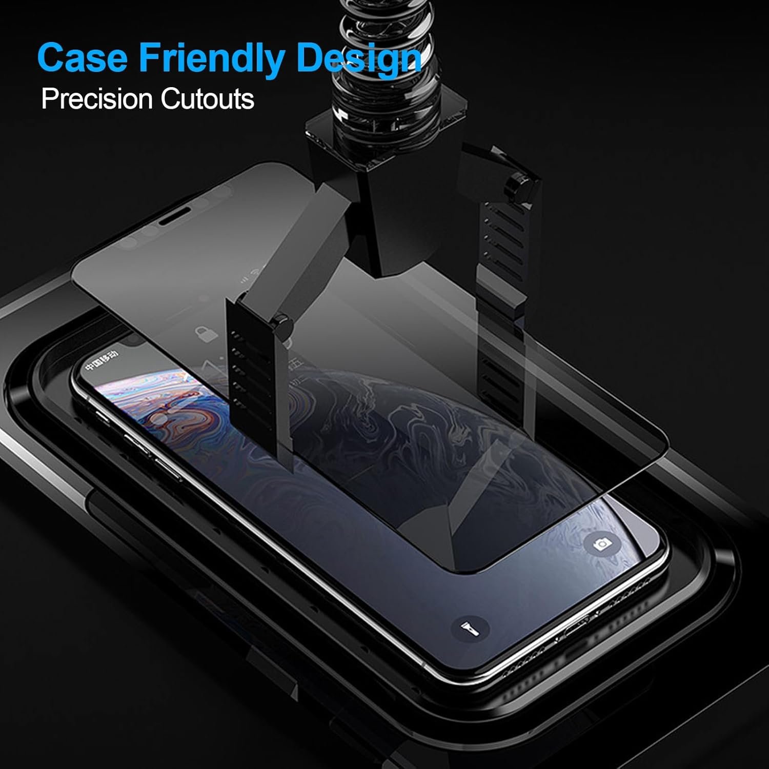 avakot-2 Pack Privacy Screen Protector for iPhone 15 6.1 inch, Anti Spy Private Tempered Glass Film for iPhone 15, 9H Hardness HD, Case Friendly, Bubble Free - Image 7