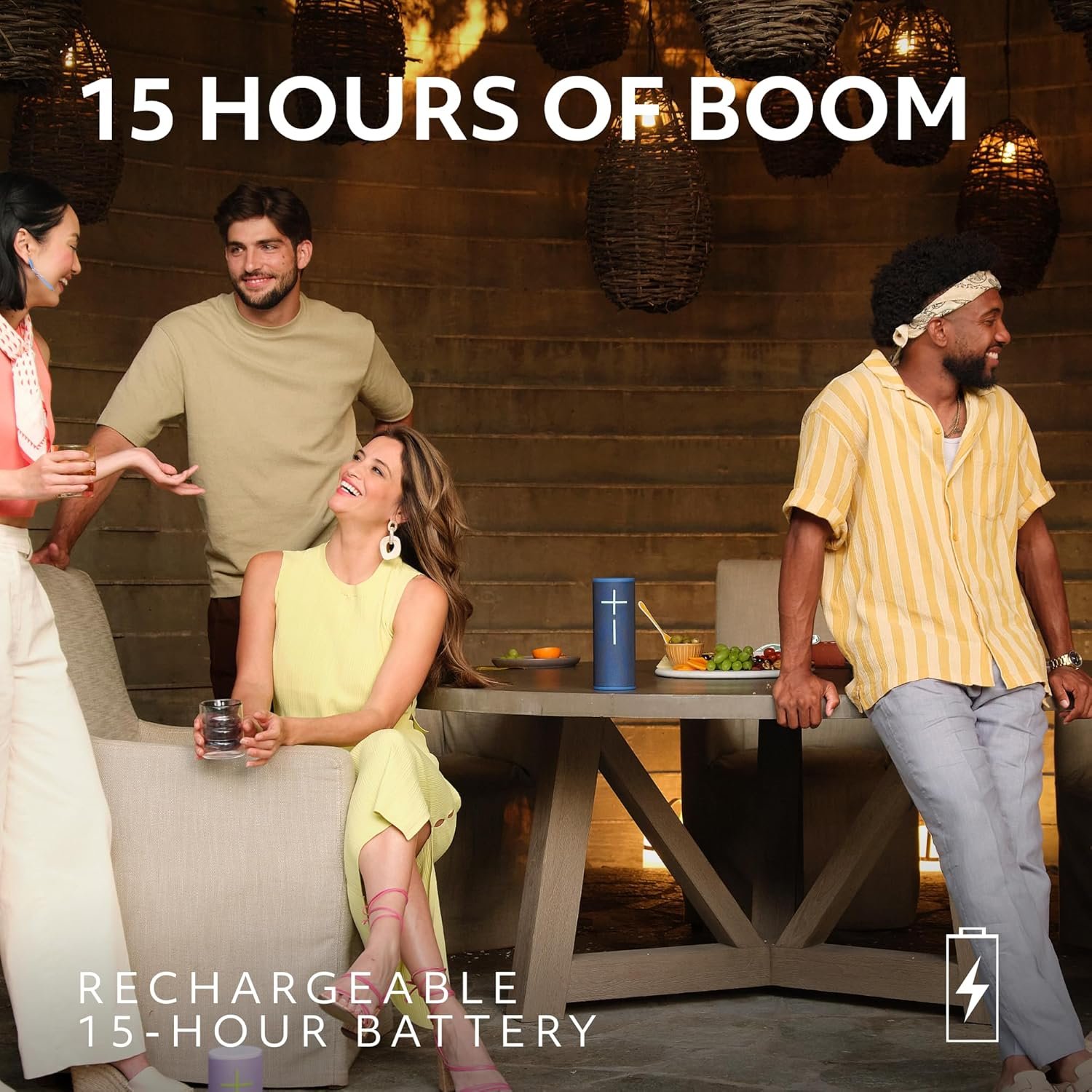 Ultimate Ears Boom 4 Portable Waterproof Bluetooth Speaker with 360-Degree, Bold, Immersive, Crystal-Clear Sound, Floating Speaker with 15-Hour Battery and 147ft (45m) Range - Blue - Image 4