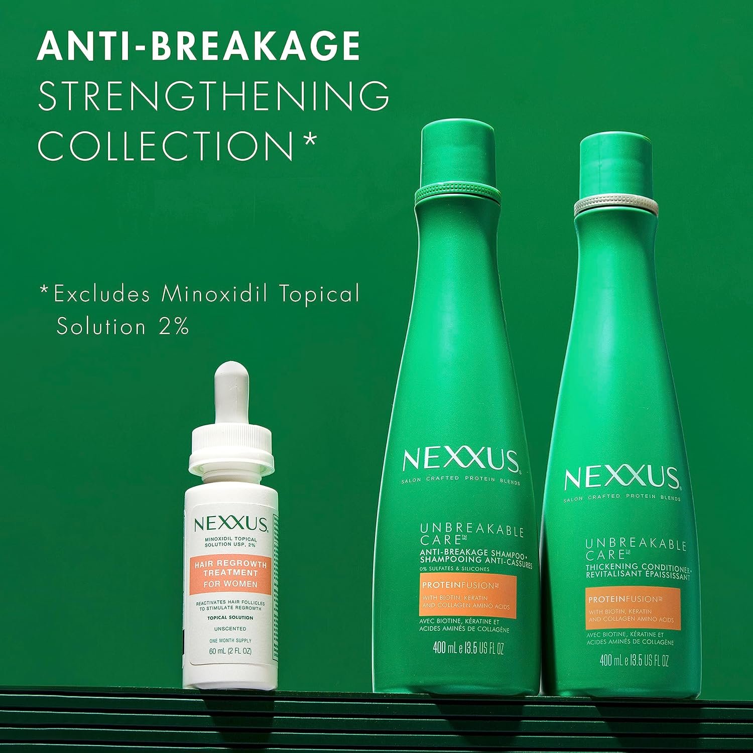 Nexxus 3 Pack Unbreakable Care Shampoo, Conditioner & Nexxus Minoxidil Topical Solution 2% - Image 5