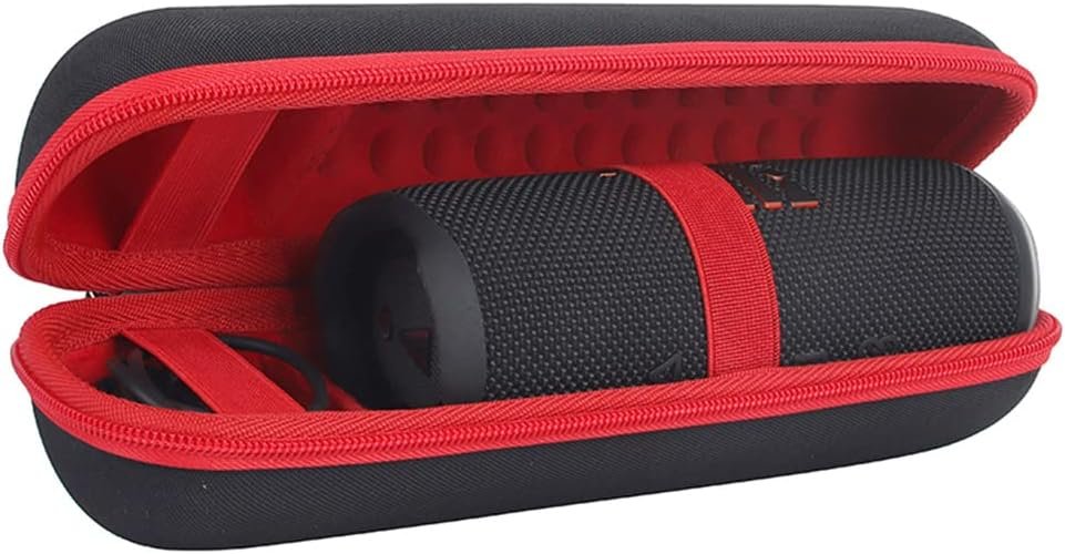 for JBL Flip 6 Case, Protective Case Cover for JBL Flip 6,Portable Hard Case Bluetooth Speaker Travel Bag Carrying with Shoulder Strap and Carabiner Storage with Extra Space for Plug&Cable (Black) - Image 7