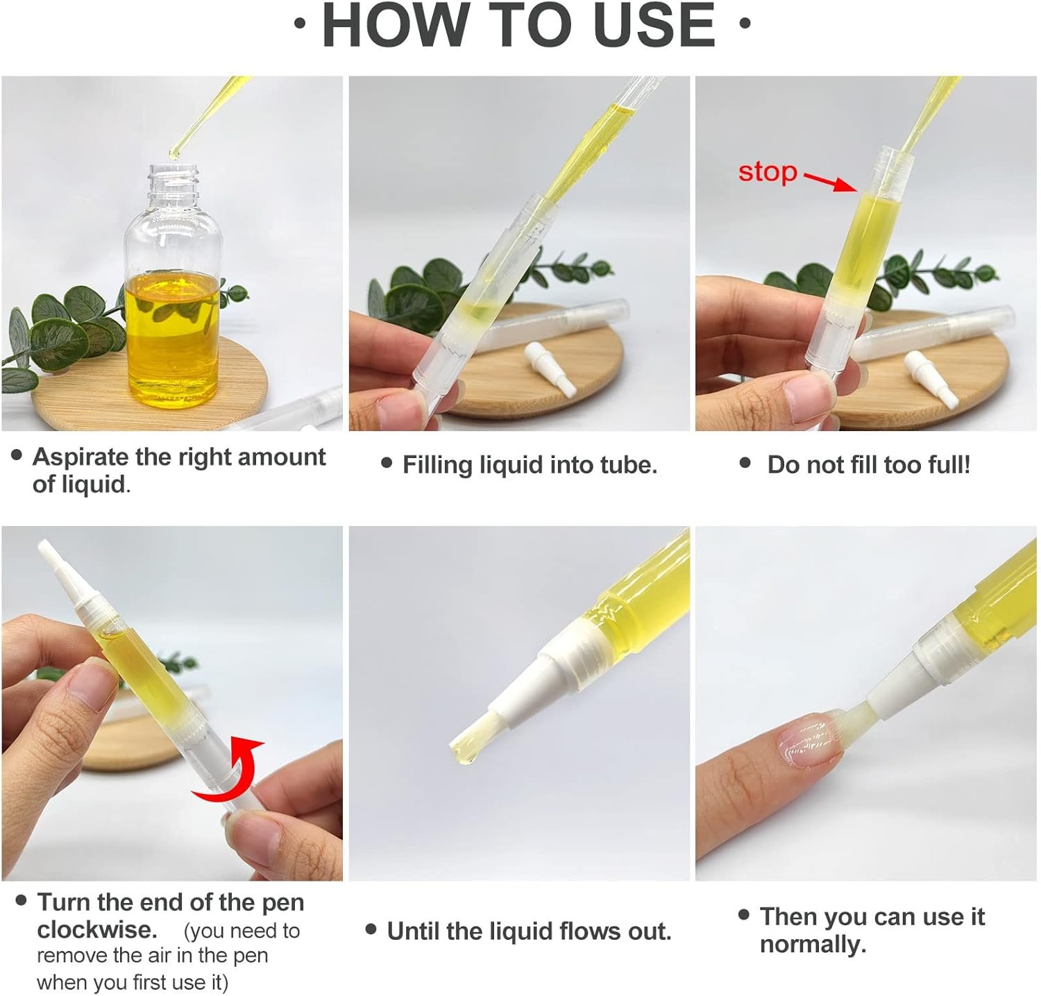 6pcs 3ml Empty Cuticle Oil Pen Tubes and 3pcs Pipettes, Clear Twist Nail Oil Pens with Brush Tip Cosmetic Container Applicators for Homemade Nail Oil, Lip Gloss, Eyelash Growth Liquid - Image 6