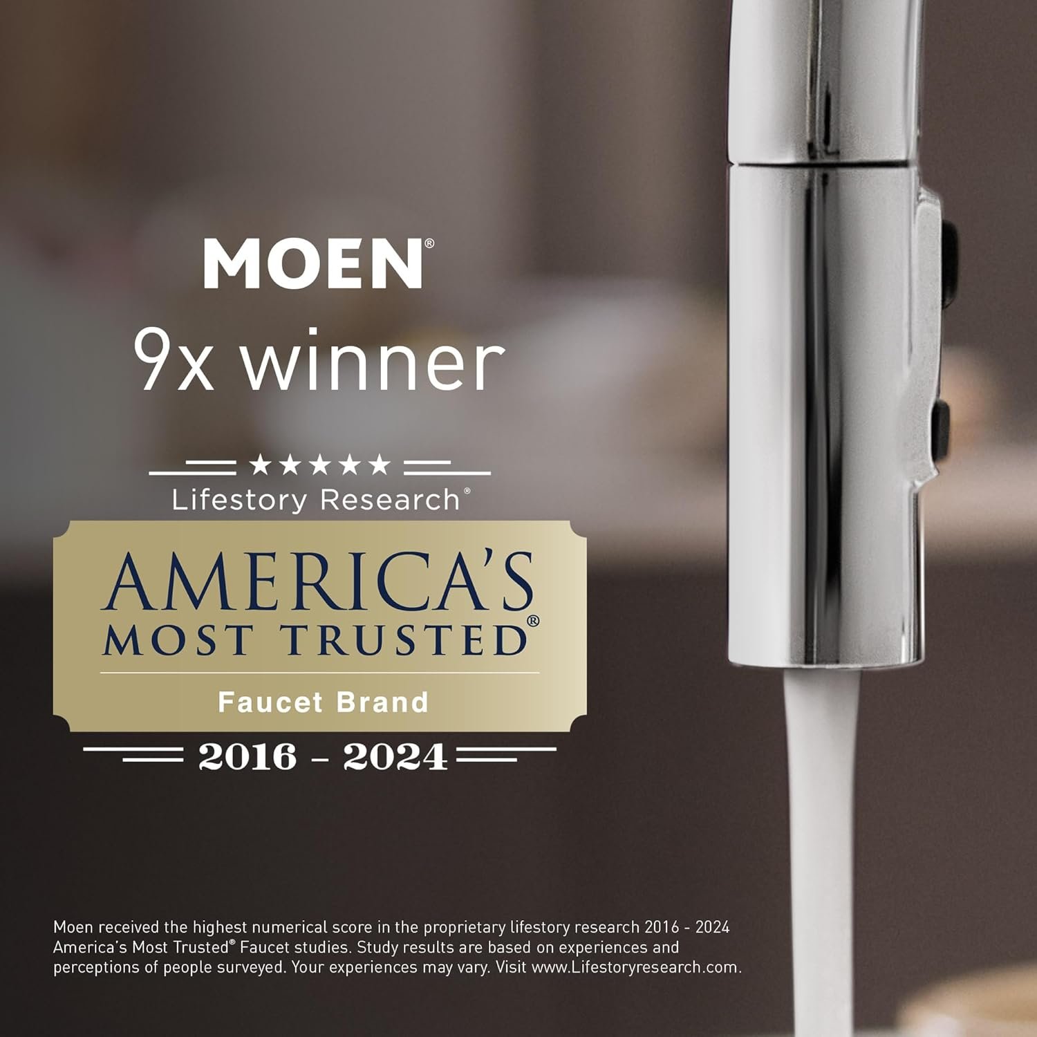 Moen Chateau Chrome One-Handle Low Arc Kitchen Faucet for 3-Hole Sinks, 7425 - Image 6