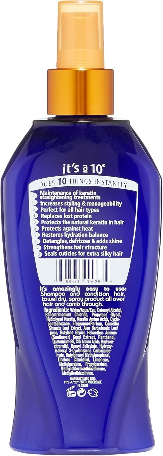 It's a 10 Haircare Miracle Leave-In Plus Keratin, 10 Fl. Oz (Pack of 1) & Kristin Ess Hair Instant Lift Thickening Spray for Volume + Fullness on Fine Hair, Shine Renewing, 8.45 fl. oz. - Image 4