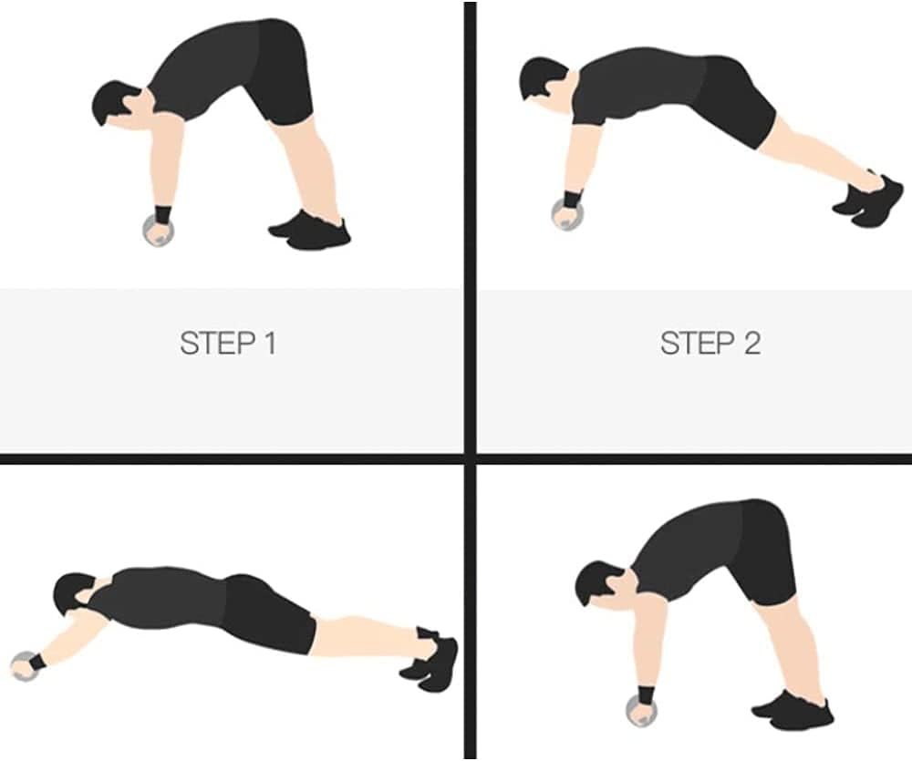 Ab Roller Wheel , Abs Workout Equipment for Abdominal Core Strength Training Exercise Wheels for Home Gym Trainer Wider Ab Machine with Knee Pad Accessories - Image 5