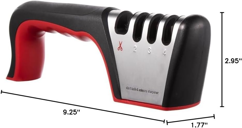 Brigii 4-in-1 Knife Sharpener, Kitchen Knife Accessories for Ceramic Knives, Steel Knives and Scissors, Aiding in Repair, Restoration, and Polishing of Blades - Image 8