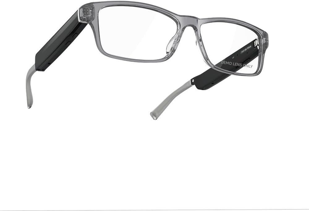 Amazon Echo Frames (3rd Gen) + Echo Pop | Smart glasses with Alexa | Modern Rectangle frames in Charcoal Gray with prescription ready lenses - Image 8