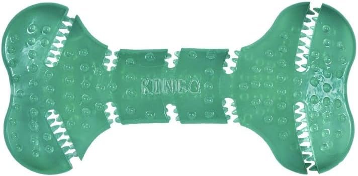 KONG Squeezz Dental Bone - Dog Toy for Cleaning Teeth - Flexible Chew Toy for Gentle & Mild Chewers - for Medium/Large Dogs - Image 2