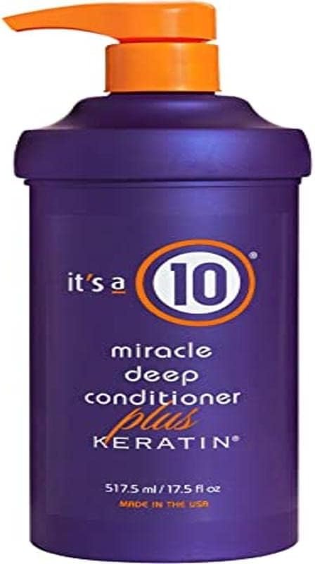 It's a 10 Haircare Miracle Leave-In Plus Keratin, 10 Fl. Oz (Pack of 1) & It's A 10 Miracle Deep Conditioner Plus Keratin for Unisex, 17.5 Ounce - Image 5