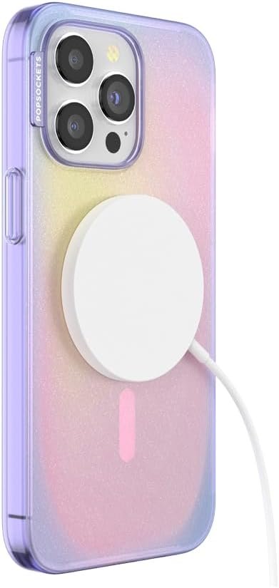 PopSockets iPhone 15 Pro Max Case with Round Phone Grip Compatible with MagSafe, Phone Case for iPhone 15 Pro Max, Wireless Charging Compatible - Aura - Image 6