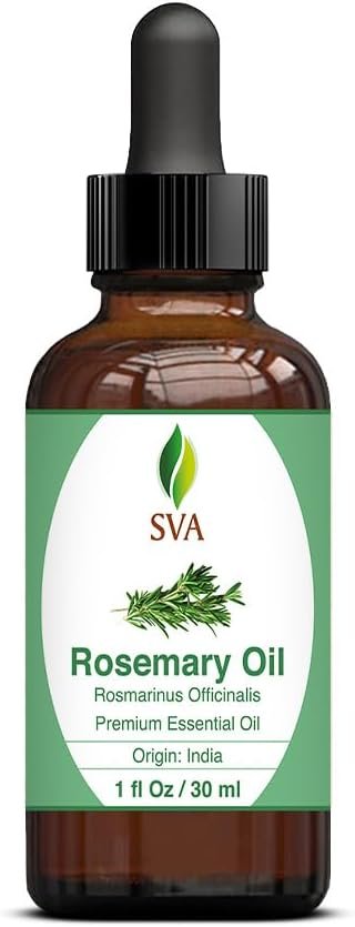 SVA Rosemary Essential Oil – 1 Fl Oz – 100% Natural Rosemary Oil for Hair, Face, Skin Care, Diffuser, Aromatherapy, Scalp, Body Massage, Soap and Candle Making – with Dropper - Image 4