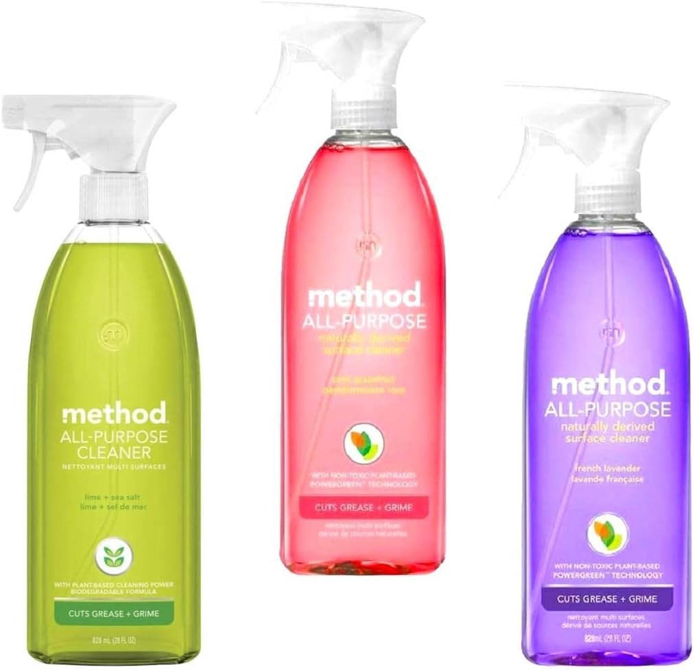 Method All Purpose Natural Surface Cleaning Spray - 28oz Variety Pack - (Pink Grapefruit, French Lavender, Lime + Sea Salt, 28 Fl Oz (Pack of 3) - Image 2